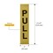 Brixwell Rectangular Pull Indicator Satin Brass Finish Pull Satin Brass PL4SB - alternate 7