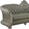 Homeroots 113" Bone Faux Leather Sofa And Toss Pillows With White Legs 491333 - alternate 4