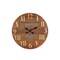 Homeroots 24" Brown Solid Wood Silent Analog Round Wall Clock 554637 - alternate 6