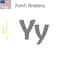 Aacc Self-Adhesive Vinyl Letter: Y, Scale: 30 cm. Color: Gray Font: Anders by AACC-Anders-UY-Gray-M30x1 - alternate 1