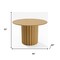 Homeroots 46" Brown Solid Wood Pedestal Base Round Top Dining Table 720995 - alternate 5