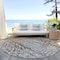 Homeroots 8' Brown And Beige Round Argyle Washable Indoor Outdoor Area Rug 615796 - alternate 8