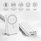 Alpha Digital Magnet Power Bank- 10,000mAh, 3 Cables, Wireless Charging - White ZL329-WT - alternate 5