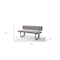 Homeroots 63in Gray and Brown Upholstered Linen Blend Dining Bench 473160 - alternate 3