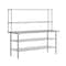Flash Furniture Reader Work Table, 18 Gauge Stainless Steel Top Shelf and Double Overshelves and 2 Undershelves NH-WT-GU-3072-OSH-GG - alternate 1