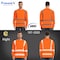 Protectx Long Sleeve T-Shirt, Class 3, Type R, 92% Polyester, 8% Spandex, Orange, M ST-ESM155-LS-OR-M-01 - alternate 6