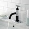 Kingston Brass One-Handle 1-Hole Bathroom Faucet with Knurled Handle, Deck Plate, and Push Pop-Up Drain KSD2821RKX - alternate 4