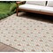 Homeroots 9' X 12' Salmon And Beige Geometric Washable Indoor Outdoor Area Rug 595767 - alternate 1