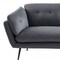 Homeroots 84" Gray Sofa With Black Legs 480916 - alternate 7