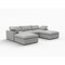 Homeroots 120" Light Gray Linen Blend Modular Sofa With Ottoman And Storage 714555 - alternate 1