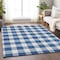 Homeroots 8' X 10' Navy Blue And Gray Plaid Washable Indoor Outdoor Area Rug 595412 - alternate 8