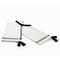 Homeroots 50" X 60" Black and White Woven Cotton Geometric Throw Blanket with Tassels 516487 - alternate 9