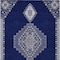Homeroots 3' X 5' Navy Blue Gray And Brown Oriental Washable Indoor Outdoor Area Rug 598424 - alternate 9