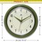Infinity Instruments Retro Round Metal Wall Clock, Olive Green 9.5in 10940OL - alternate 6