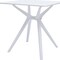 Homeroots 28" White Heavy Duty Plastic Trestle Base Dining Table 555198 - alternate 5