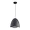 Jonathan Y Luella 11.75" 1-Light Bohemian Coastal Adjustable Plaster-Look Organic Scalloped Dome Metal LED Pend JYL9209B - alternate 8