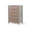 Homeroots 35" Brown Oak And Grey Solid And Manufactured Wood Five Drawer Chest 491542 - alternate 5