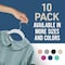 Lifemaster Velvet Hangers, Swivel Hook, Non-Slip, Heavy Duty, Holds 10 lbs, White, 10PK LMVEL10WH - alternate 6