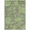Homeroots 9' X 12' Fern Green And Olive Green Floral Washable Indoor Outdoor Area Rug 604124 - alternate 8