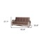 Homeroots 84" Brown Microfiber Convertible Futon Sleeper Sofa And Toss Pillows With Storage 607207 - alternate 5