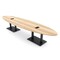 Skutchi Designs Oval Conference Table With Power Unit, 48 in W, 168 in L, Brown HAR-OVL-48X168-DOU.BK-K525-EBLK - alternate 1