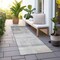 Homeroots 8' Runner Taupe Ombre Washable Non Skid Indoor Outdoor Runner Rug 563674 - alternate 9
