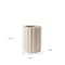 Homeroots 11" Beige Cylinder Ribbed Texture Ceramic Table Vase 608363 - alternate 5