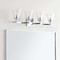 Jonathan Y Marion 28.5" 4-Light Hurricane Metal/Seeded Glass LED Vanity Light, Chrome JYL7435A - alternate 9