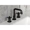 Kingston Brass Widespread Bathroom Faucet with Push Pop-Up Drain, Matte Black KS1410KNX - alternate 5