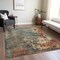 Homeroots 5' X 8' Pale Aqua Copper And Beige Abstract Washable Indoor Outdoor Area Rug 618233 - alternate 7