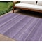Homeroots 9' X 12' Lavender And Purple Striped Washable Indoor Outdoor Area Rug 610604 - alternate 1