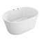 Kingston Brass 51" Acrylic Oval Double Ended Freestanding Tub with Drain, Glossy White VT7DE513423 - alternate 1
