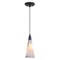 Vaxcel Milano LED Compatible Matte Black Transitional Mini Pendant Ceiling Light Multi Color Art Glass P0409 - alternate 1