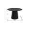 Homeroots 46" Black Solid Wood Pedestal Base Round Top Dining Table 721060 - alternate 7