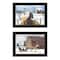 Homeroots Set Of Two Sleigh Bells Ring 1 Black Framed Print Wall Art, 2PK 407912 - alternate 1