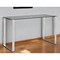 Homeroots 47" Clear and Silver Glass and Metal Computer Desk 554210 - alternate 4