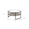 Homeroots 34" Black Glass And Steel Round Coffee Table With Shelf 520926 - alternate 8