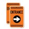 Signmission Flex Post Entrance with Right Arrow Decal Only for Flex, 12'' X 18'', Heavy Gauge Aluminum, 2PK A-1218-2PACK-23959 - alternate 1