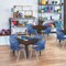 Regency Square Kee Adjustable Classroom Table W/ 4 Andy Stack Chairs, 30 in W, 30 in L, Neo Walnut TB3030NWAPBK45NV - alternate 6