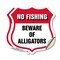 Signmission No Fishing Shield Sign Beware Of Alligat, 4 inch X 4 inch, Vinyl Decal, 2PK SHI-D-2PACK-4-394 - alternate 1