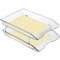 Acrimet Facility 2 Tier Letter Tray Front Load Letter Size Desktop File Organizer Plastic Crystal 263.3 - alternate 5