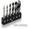 Neiko 6 Piece Brad Point Drill Bit Set, 0.25 in Quick Change Hex Shank 11401A - alternate 5