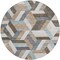 Homeroots 8' Brown Round Geometric Washable Indoor Outdoor Area Rug 608042 - alternate 8