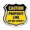 Signmission No Spray Shield Sign Caution Property Li, 6 inch X 6 inch, Vinyl Decal, 2PK SHI-D-2PACK-6-404 - alternate 1