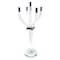 Homeroots 20" Clear And Silver Crystal Tabletop Contempo Candelabra Candle Holder 590247 - alternate 1
