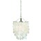 Vaxcel Elsa 1 Light Satin Nickel Coastal Capiz Shell Waterfall Pendant P0138 - alternate 1
