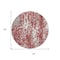 Homeroots 8' Burgundy And Ivory Round Abstract Washable Indoor Outdoor Area Rug 612943 - alternate 7