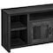 Homeroots 59in Black Cabinet Enclosed Storage TV Stand 490380 - alternate 5