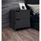 Homeroots 20" Black Wood Two Drawer Nightstand 543694 - alternate 13