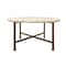 Homeroots 30" Ivory and Brass Genuine Marble and Iron Round Frame Coffee Table 488790 - alternate 1